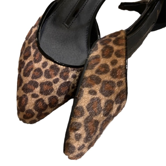 Leopard Ankle Strap Pumps - Picture 2 of 5